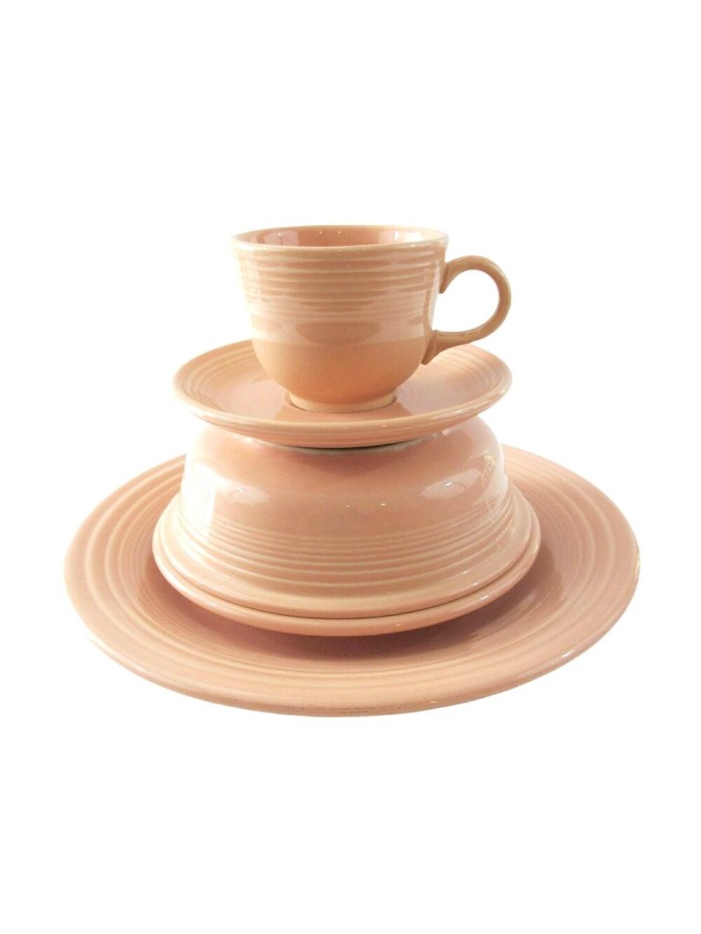 Fiestaware Fiesta HLC Retired 5 Piece Place Setting Apricot Peach Set